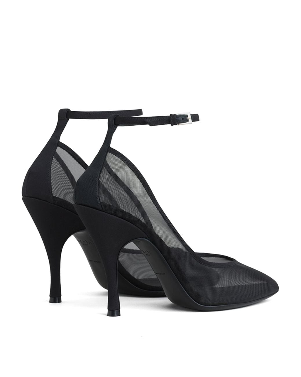 Alaïa Black Mesh Ankle-Strap Pumps 100