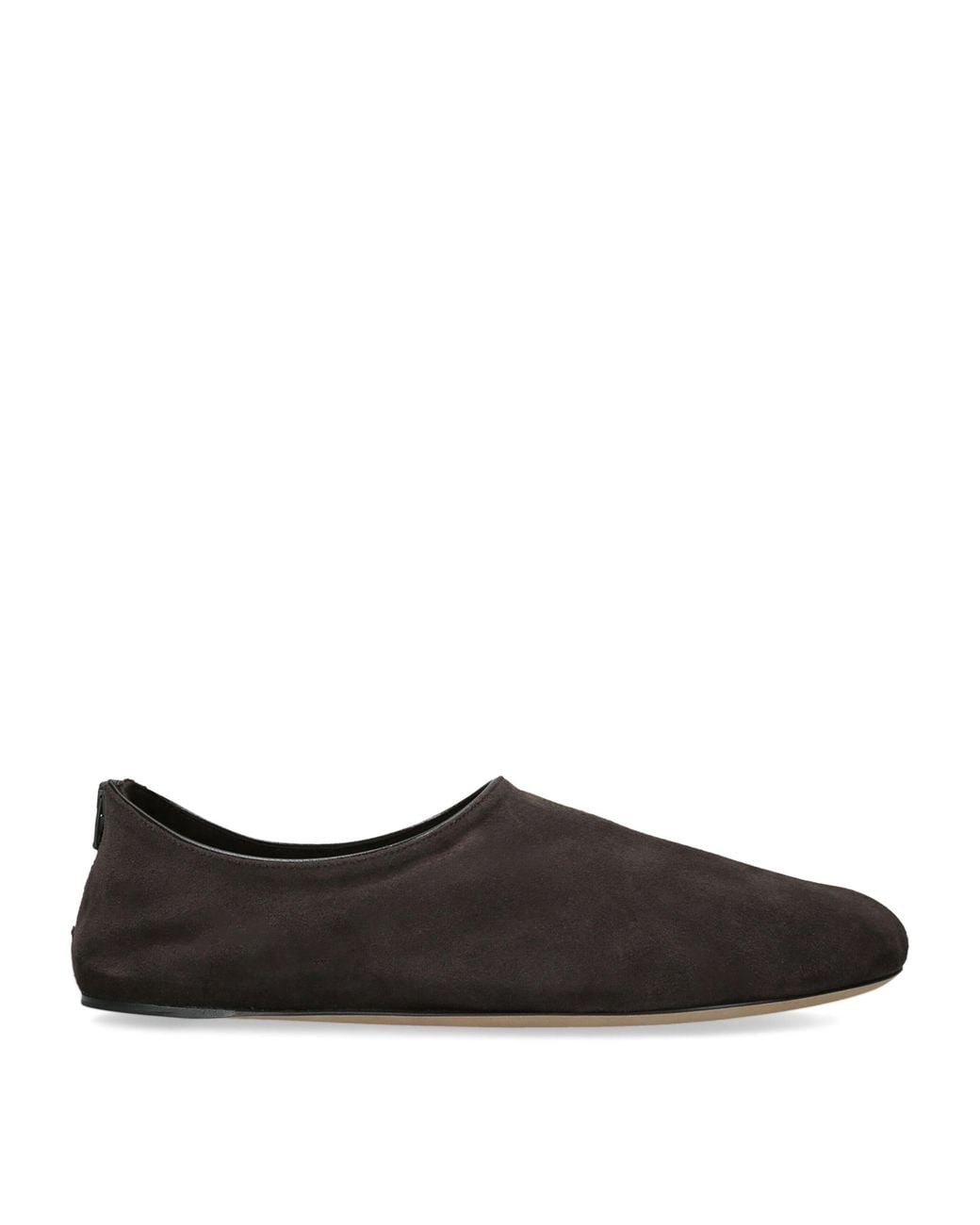 The Row Black Stellene Suede Slippers