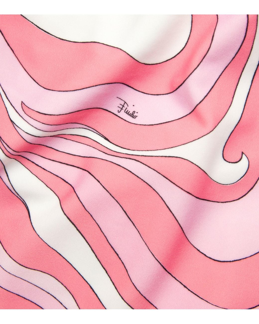 Emilio Pucci Pink Printed One-Shoulder Swimsuit