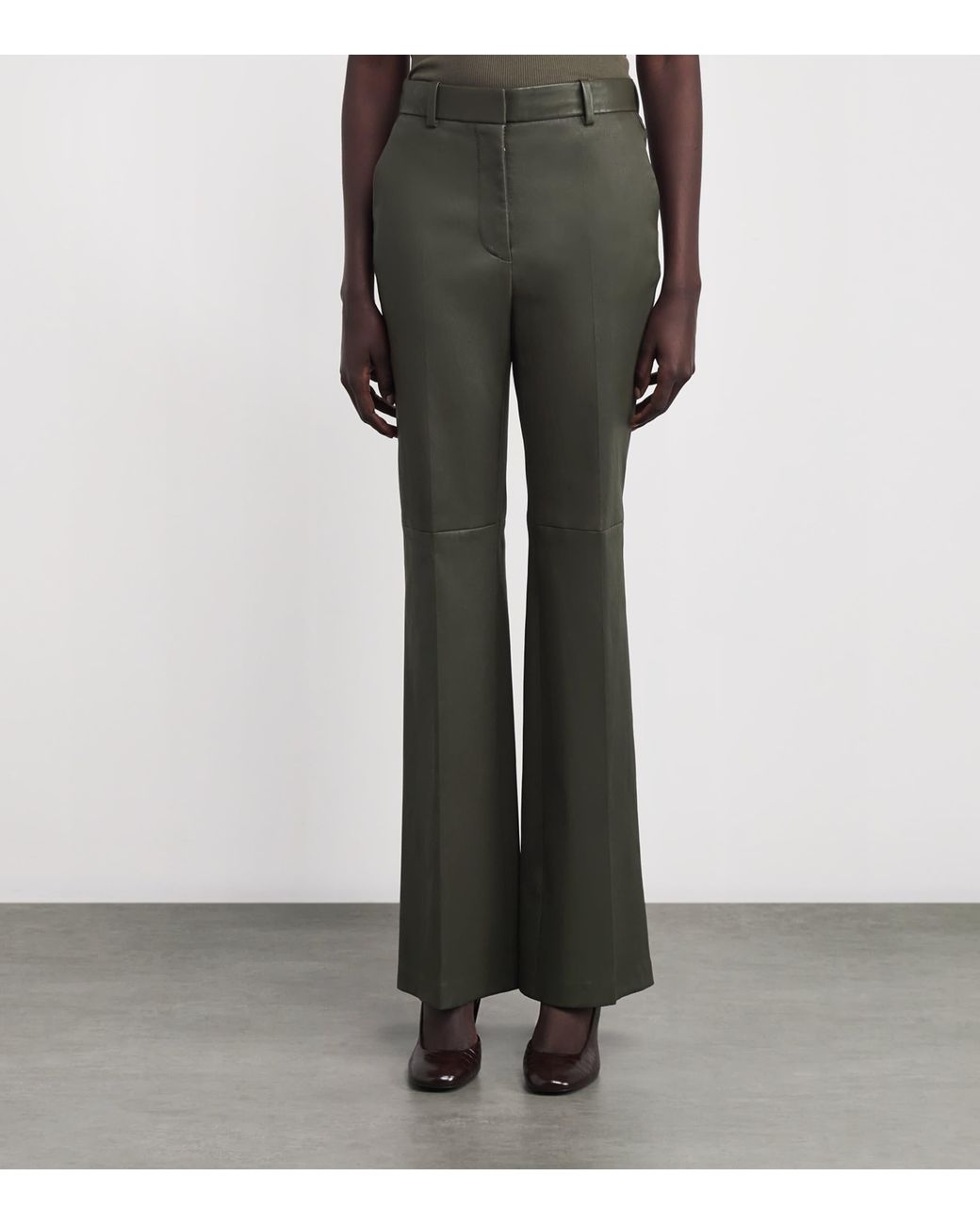 Joseph Gray Tafira Flared Leather Trousers