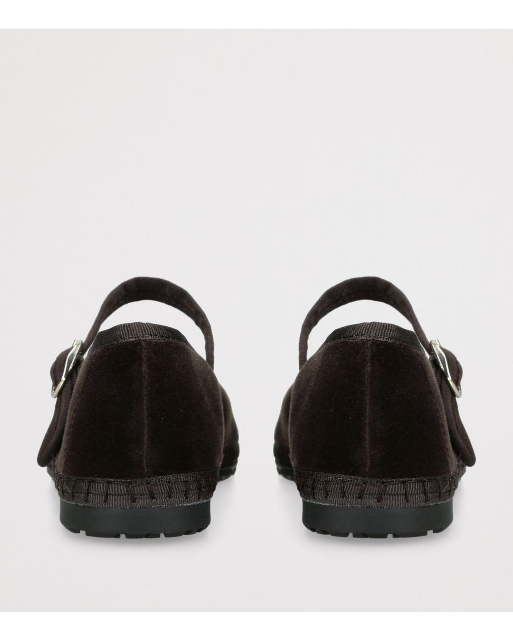 Flabelus Black Velvet Pierre Mary Jane Flats