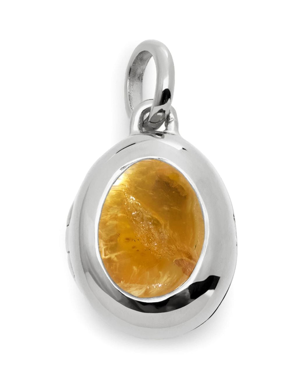 Monica Vinader Metallic Sterling And Citrine November Birthstone Locket