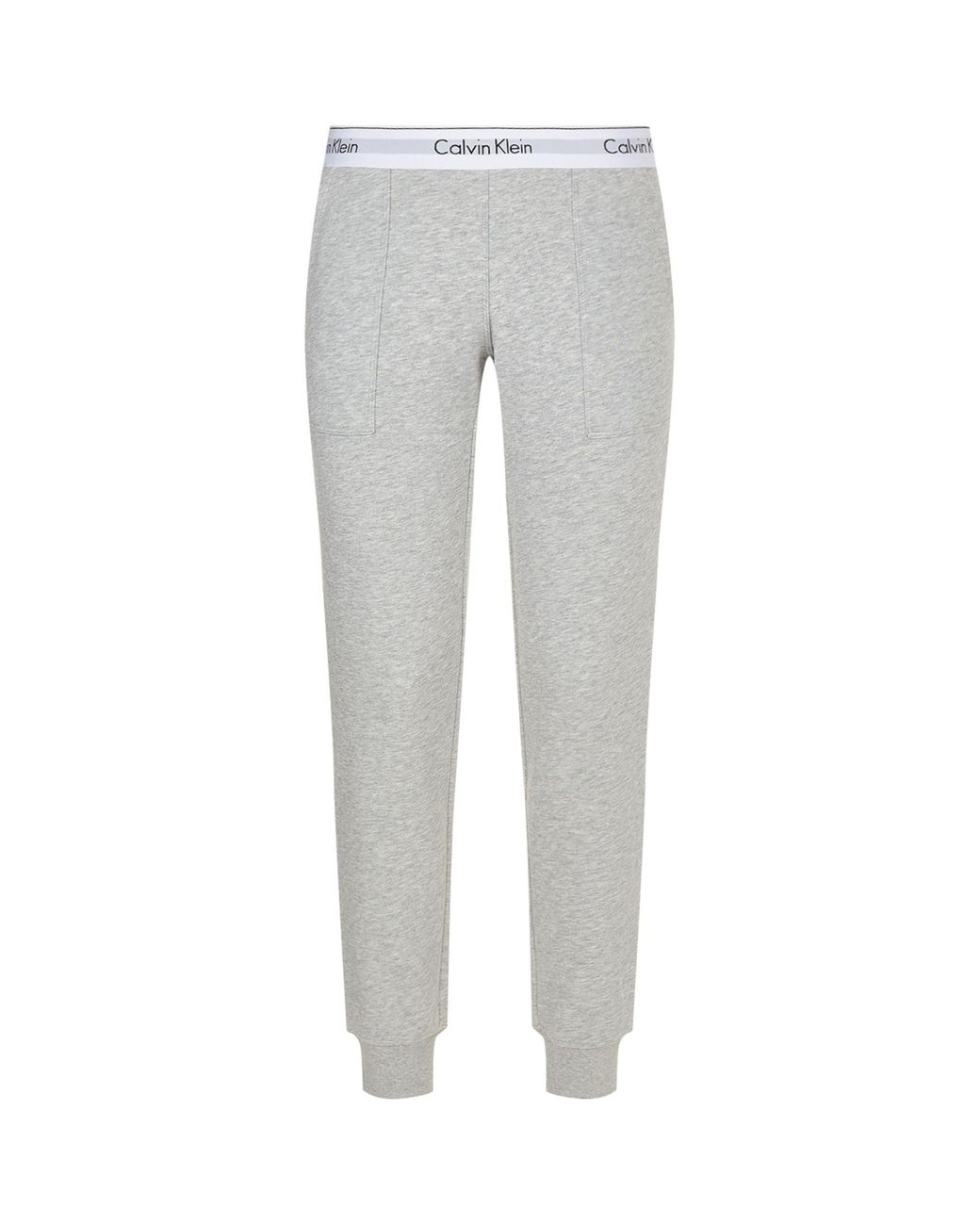 Calvin Klein Cotton Logo Waistband Sweatpants in Grey (Gray) - Save 3% - Lyst