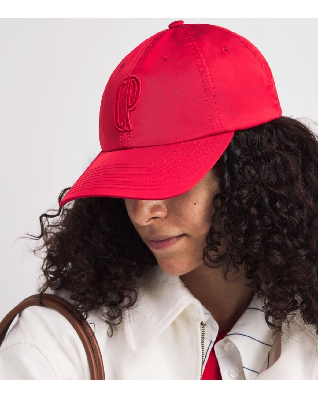 Claudie Pierlot Red Cotton Logo Baseball Cap