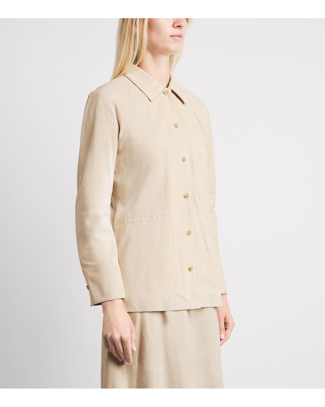 Vince Natural Suede Overshirt