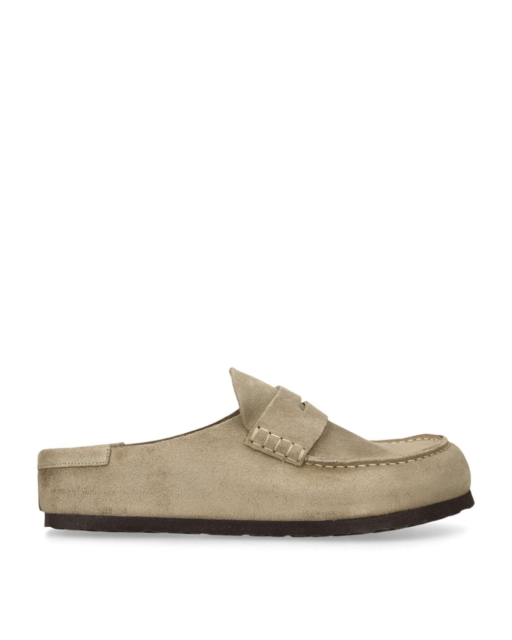 Birkenstock Brown Suede Naples Wrapped Clogs