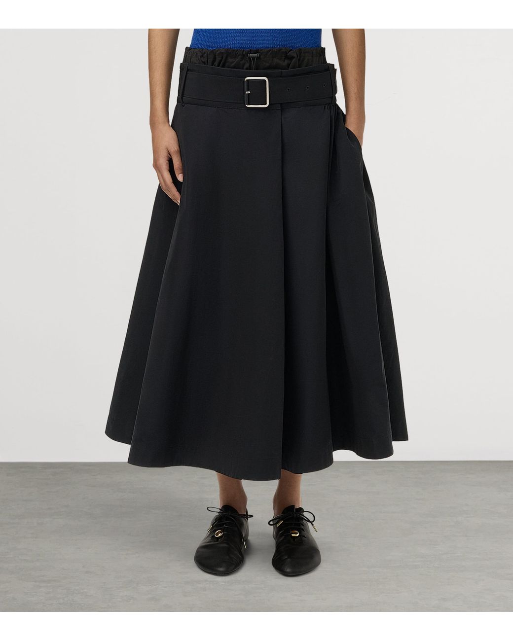 Loewe Black Layer-Effect Midi Skirt