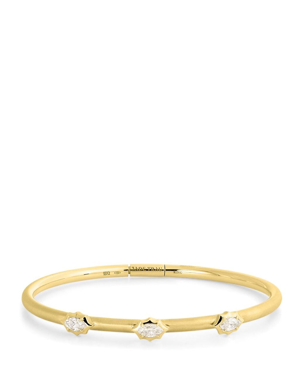 Jade Trau Natural Small And Diamond Plié Maverick Station Bangle