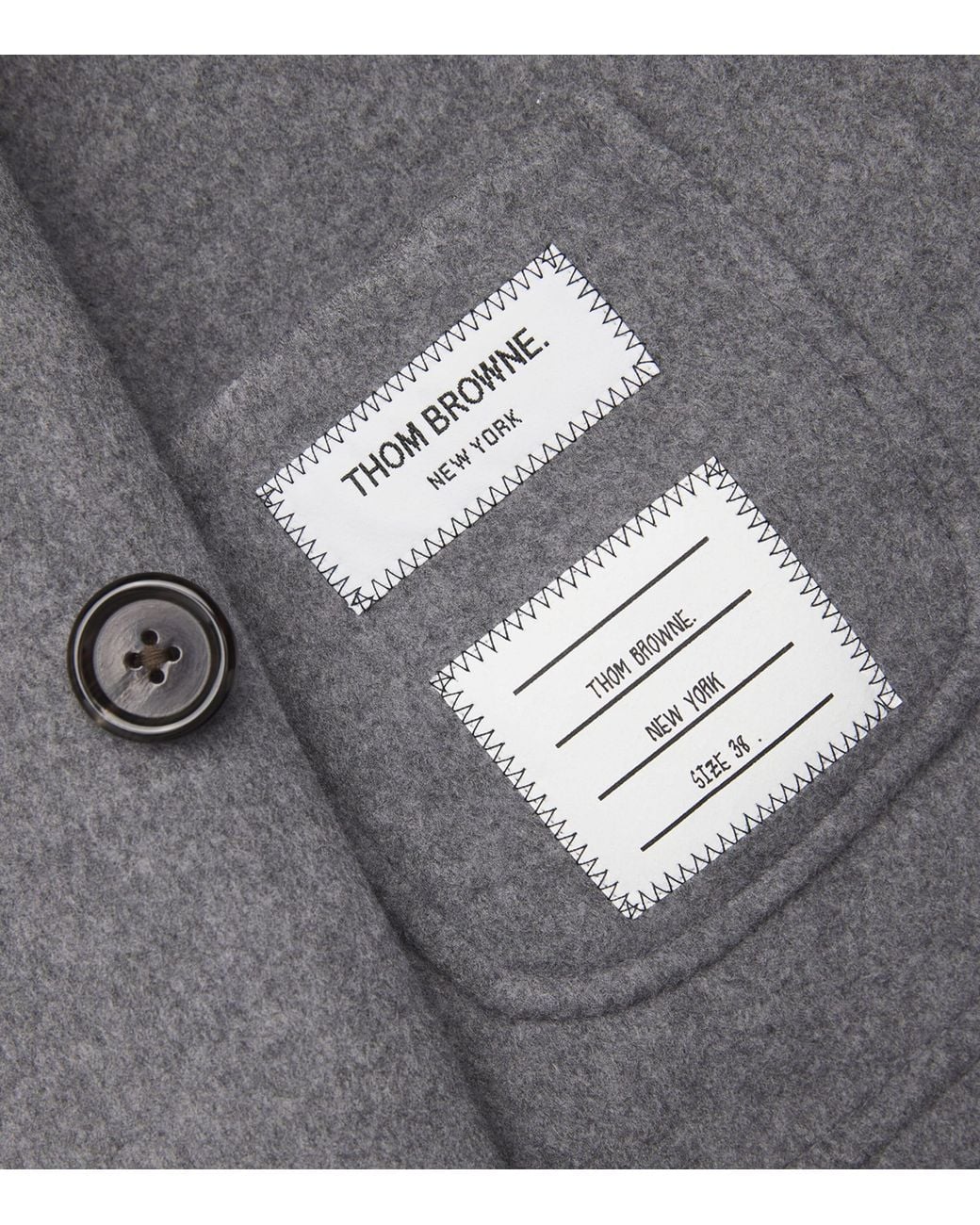 Thom Browne Gray Wool-Cashmere High-Neck Overcoat