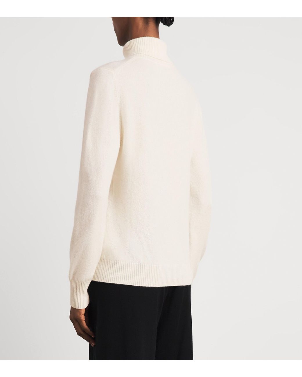 Falke White Cashmere Rollneck Sweater
