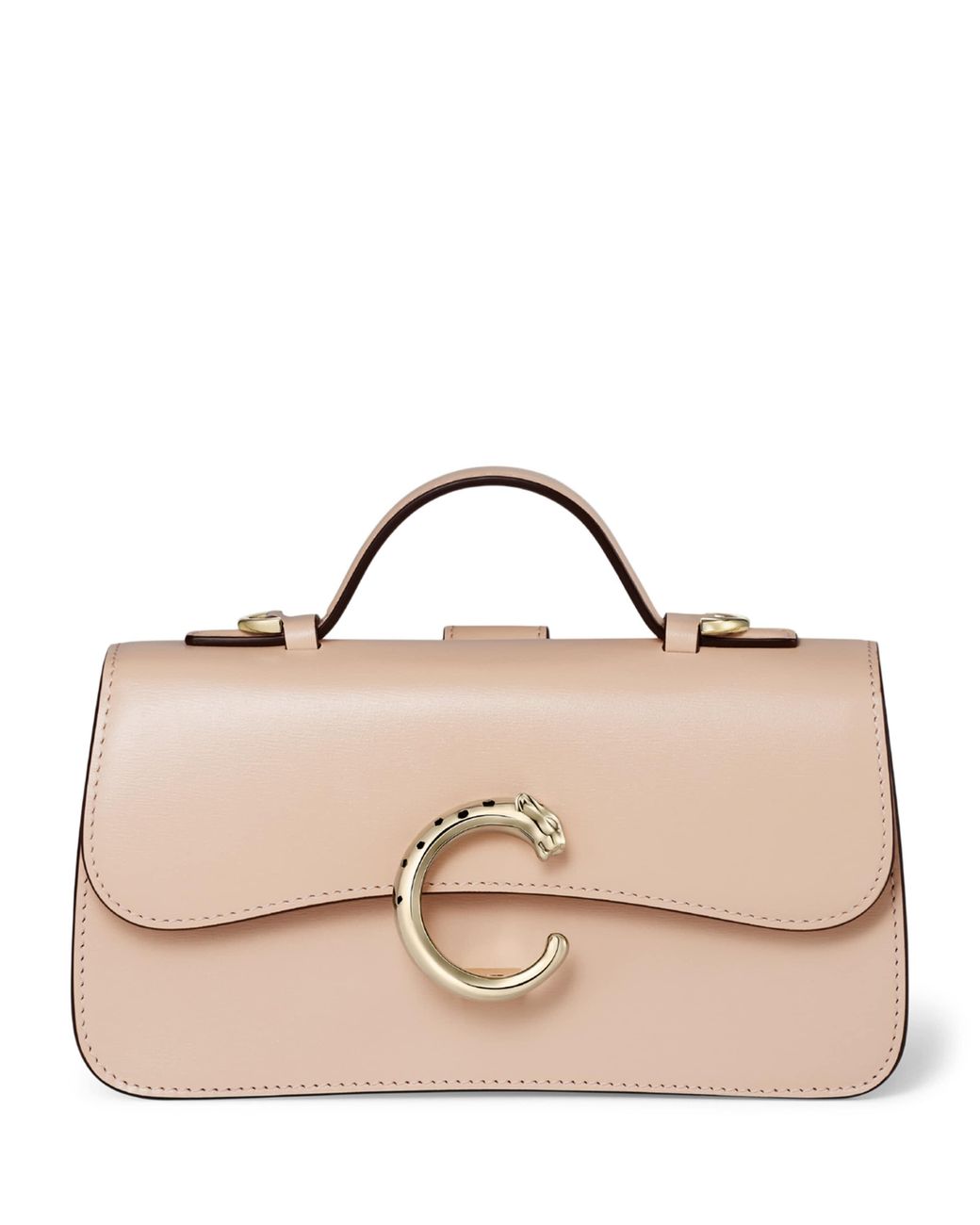 Cartier Natural Leather Panthère De Top-Handle Bag