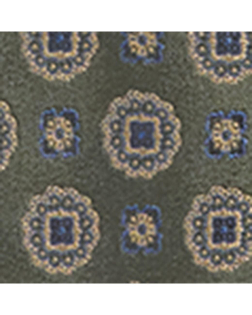 Harrods Green Silk Jacquard Medallion Tie for men