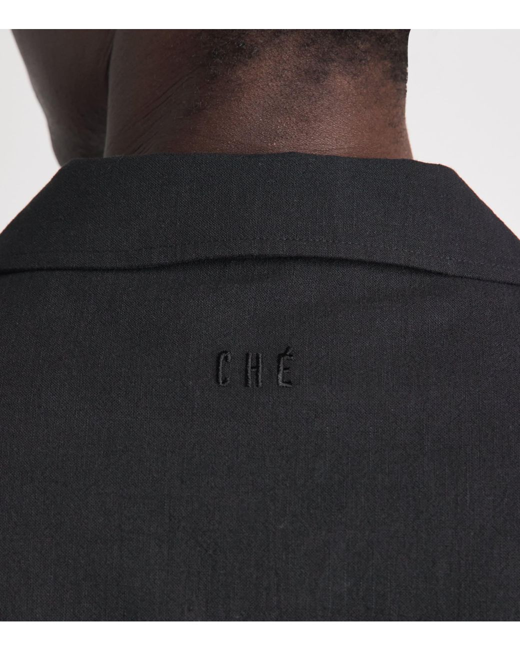 CHE Black Cotton-Linen Inigo Shirt for men