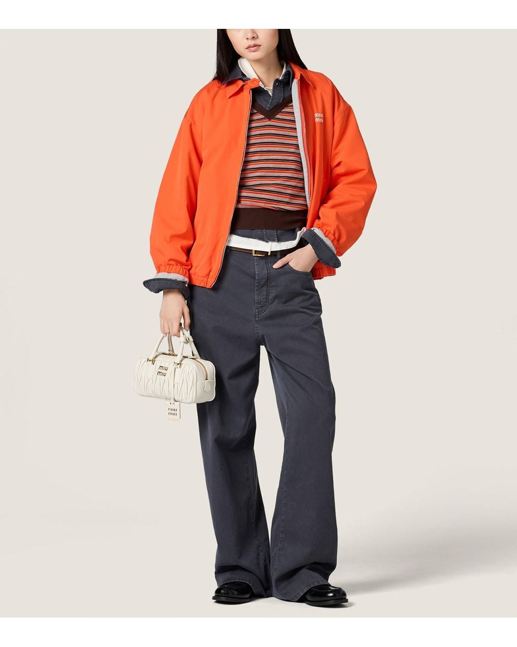 Miu Miu Red Wool Stripe Sweater Vest