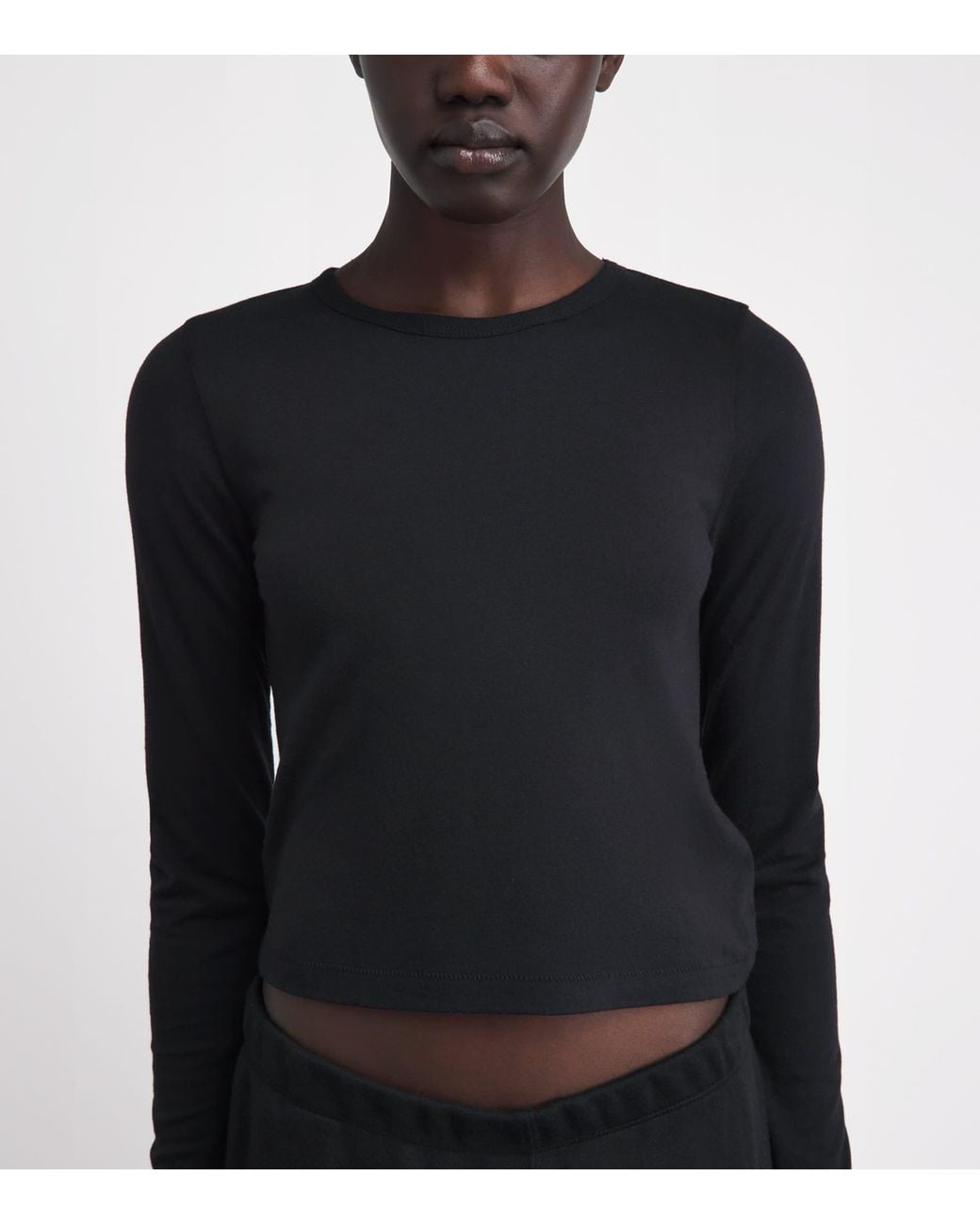 ÉTERNE Blue Cotton-Modal Baby Tee