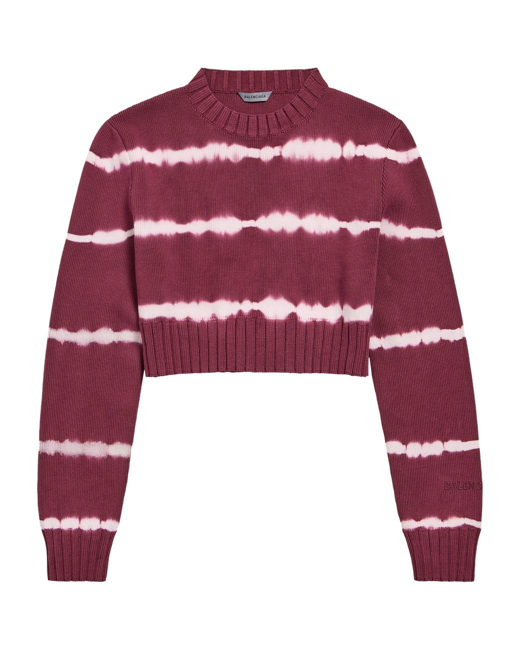 Balenciaga Red Cotton Cropped Sweater