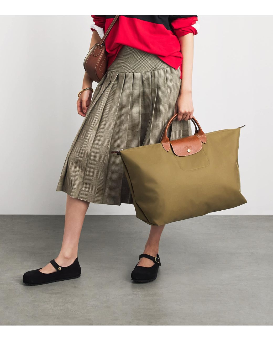 Longchamp Brown Large Le Pliage Original Travel Bag