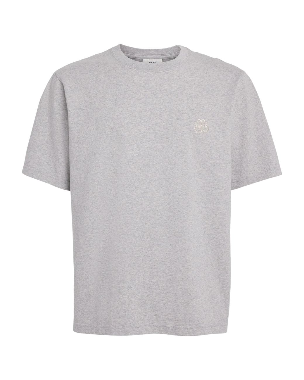 NN07 Gray Organic Cotton Jett Logo T-Shirt for men