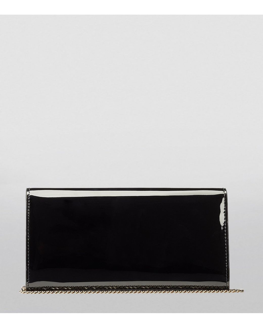 Jimmy Choo Black Patent Emmie Clutch Bag