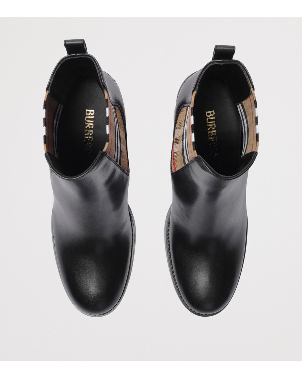 Burberry Black Leather Hampstead Heeled Boots 70