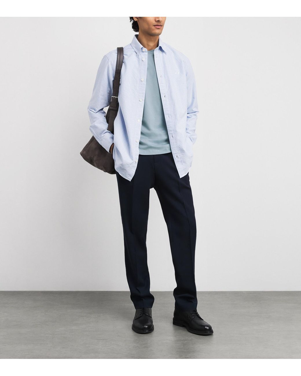 Sunspel Blue Supima Cotton Riviera T-Shirt for men