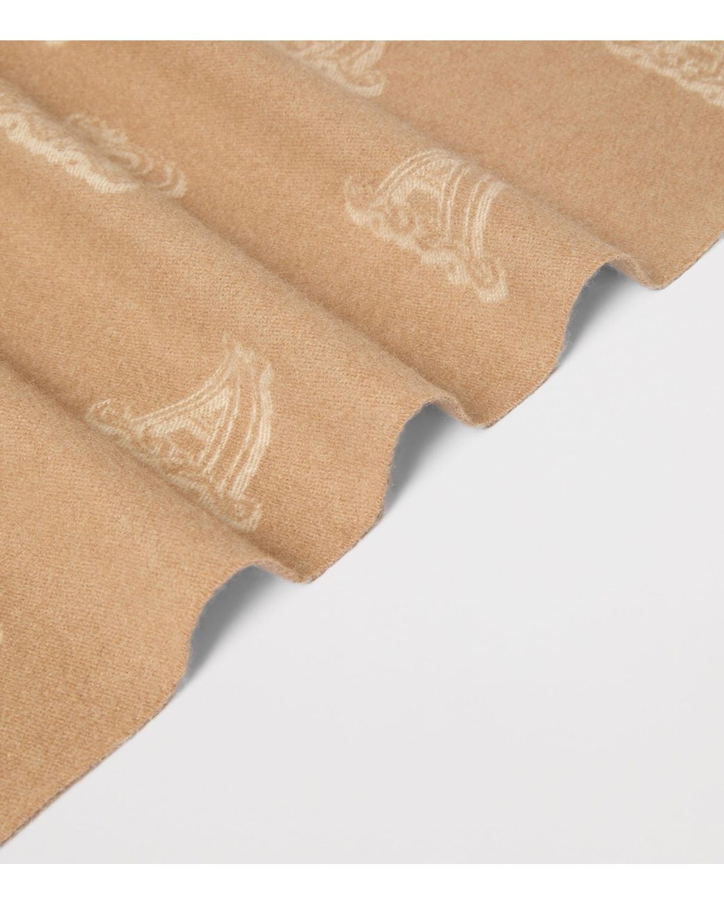 Max Mara Natural Cashmere Logo Scarf
