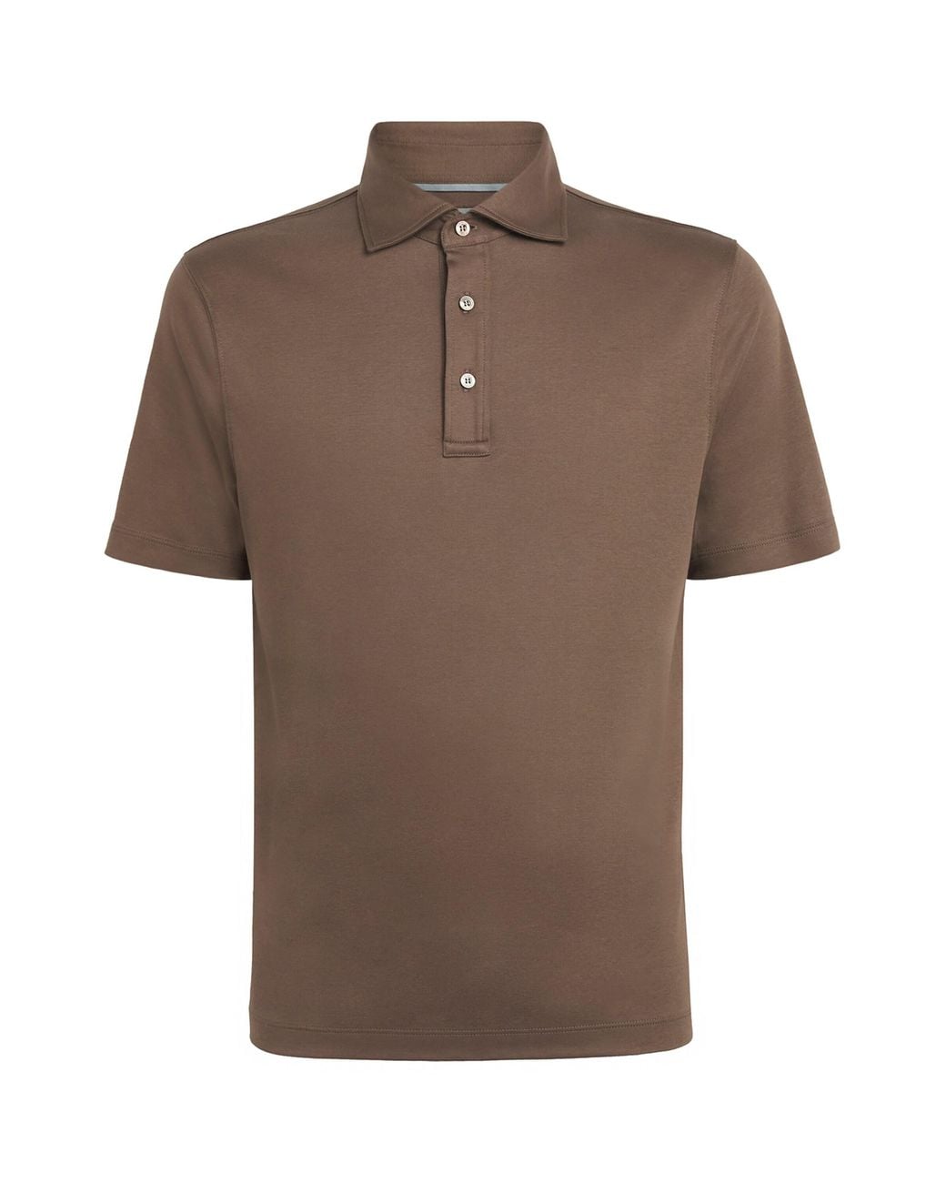 Canali Brown Cotton Polo Shirt for men