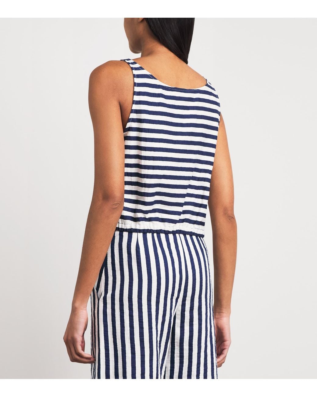Maje Blue Breton Stripe Tank Top