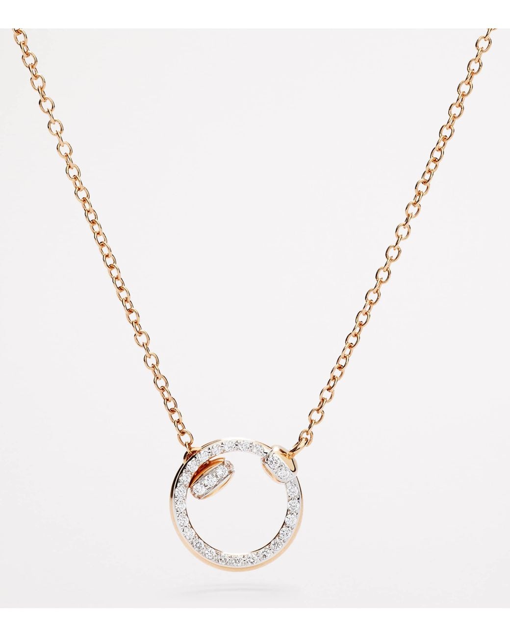 Pomellato Metallic And Diamond Together Necklace