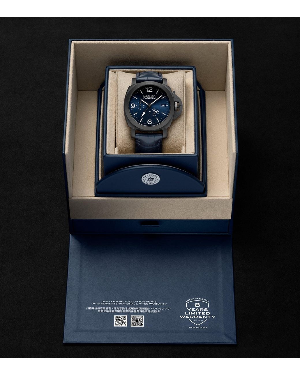 Panerai Blue Ceramic Luminor Gmt Power Reserve Watch for men