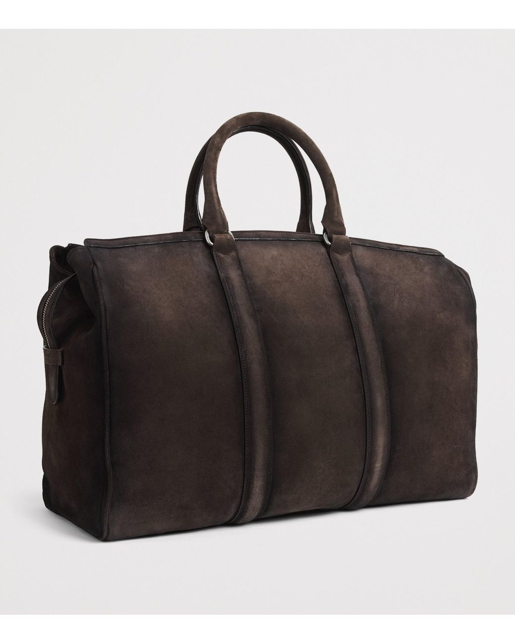 Officine Creative Black Suede Quentin Duffle Bag for men