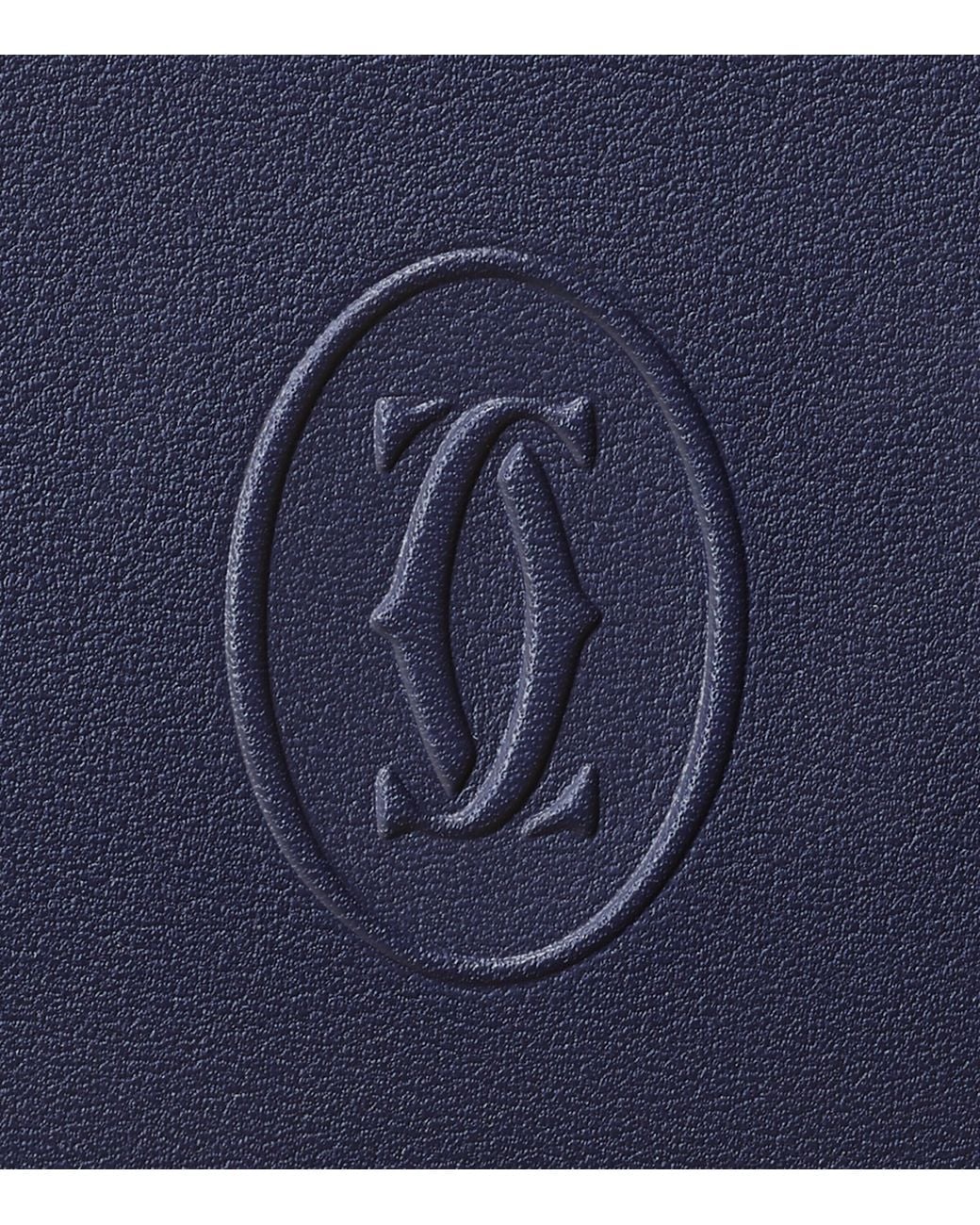 Cartier Blue Leather Must Card Holder for men