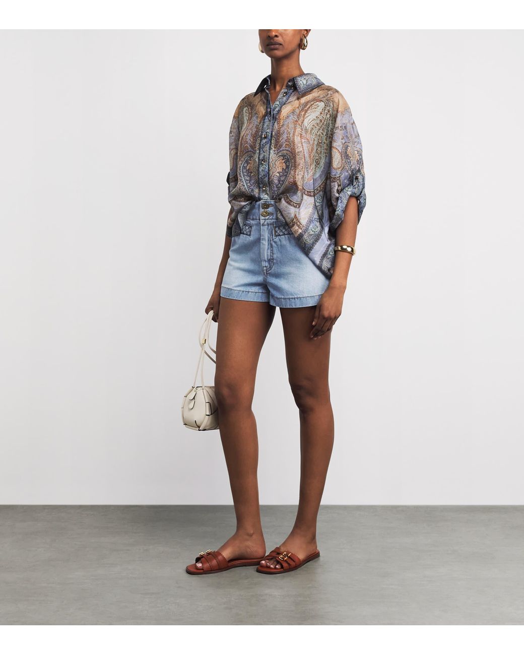 Zimmermann Blue Indra Denim Shorts