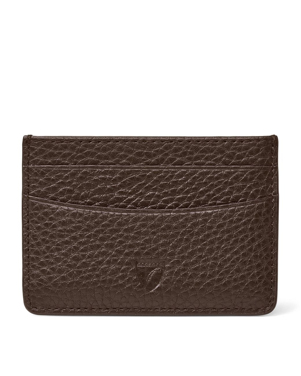 Aspinal Brown Leather Logo Card Holder