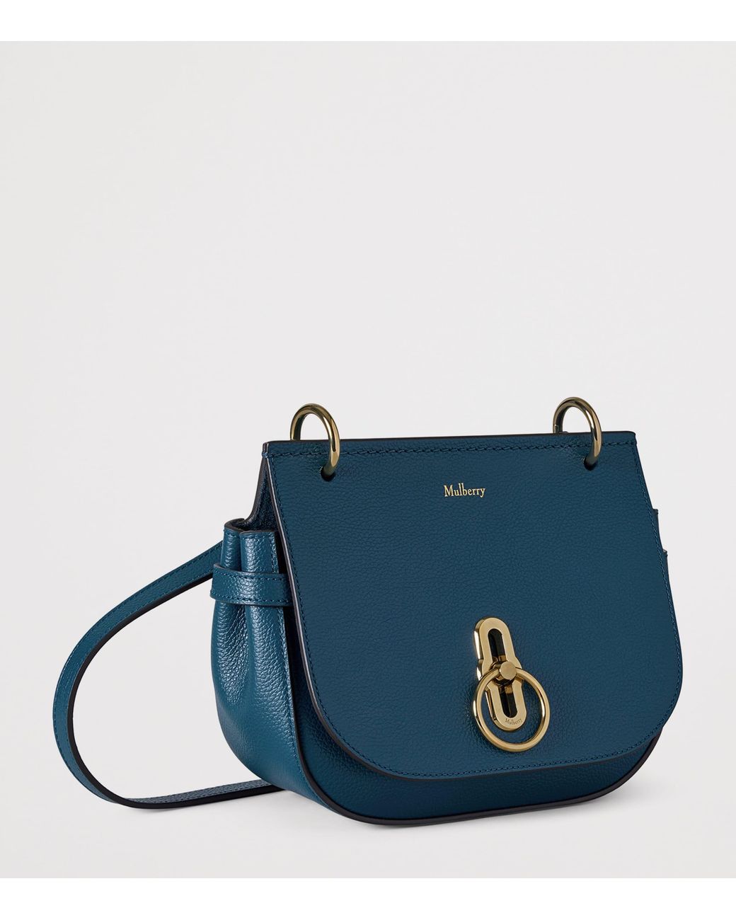Mulberry Blue Small Leather Amberley Satchel Cross-Body Bag