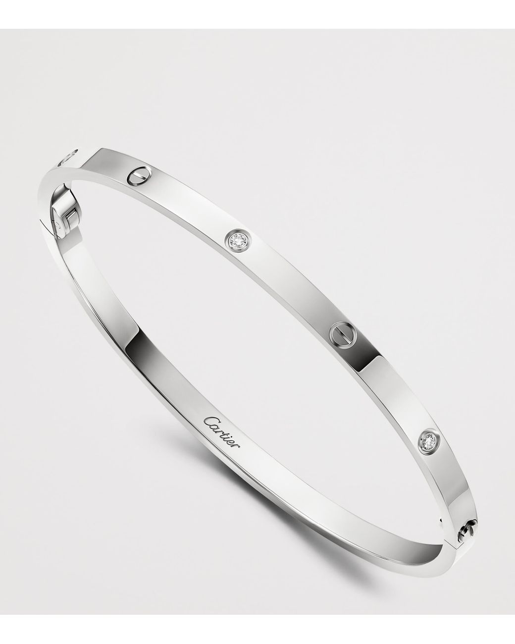 Cartier White Small And Diamond Love Bracelet