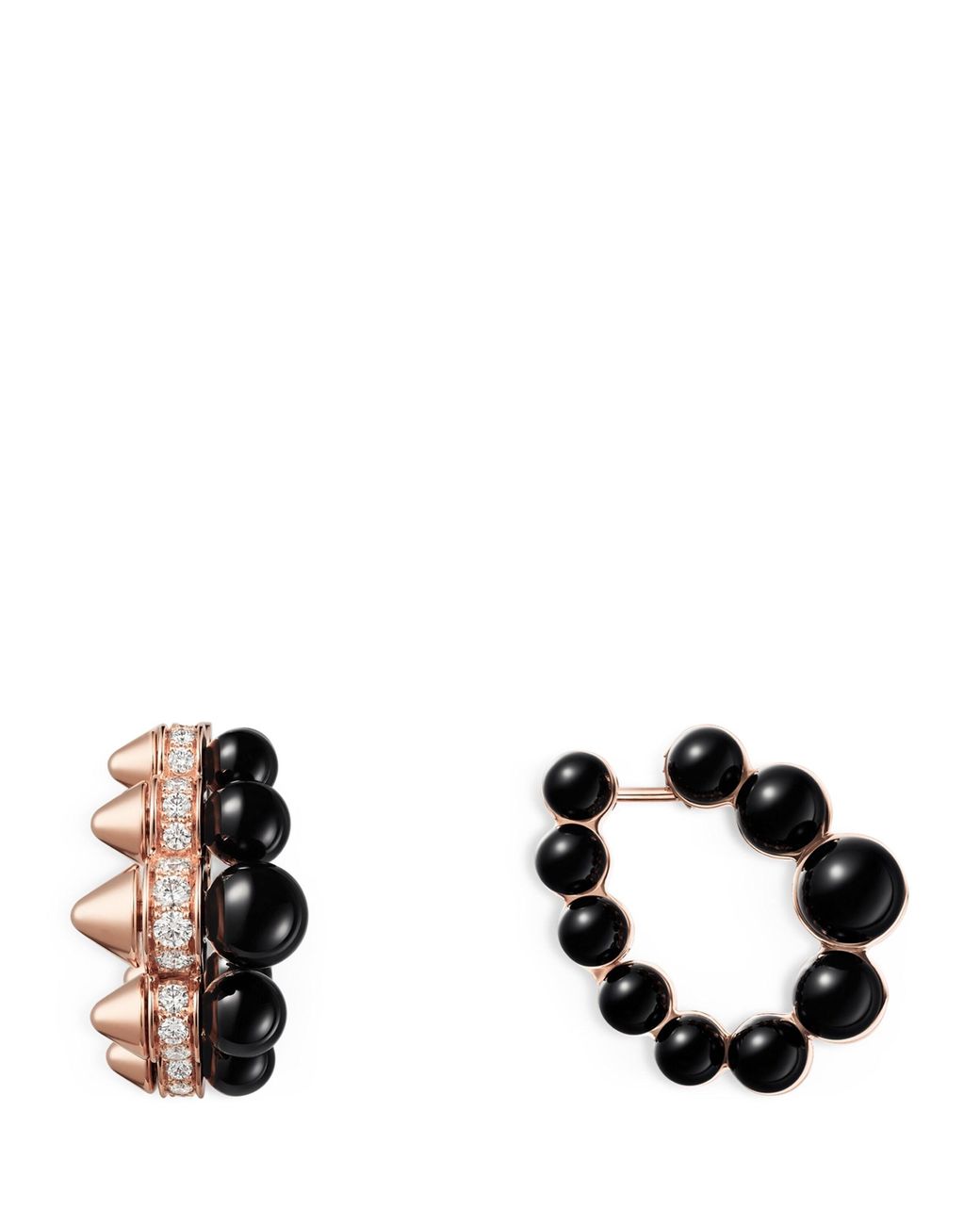 Cartier Metallic Diamond And Onyx Clash De Earrings