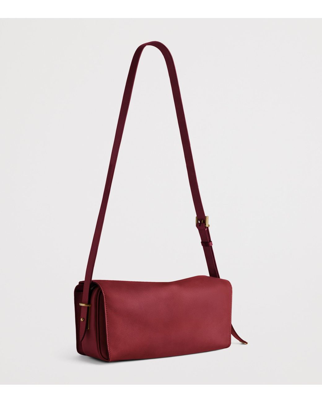 Balenciaga Red Medium Leather Le 7 Shoulder Bag