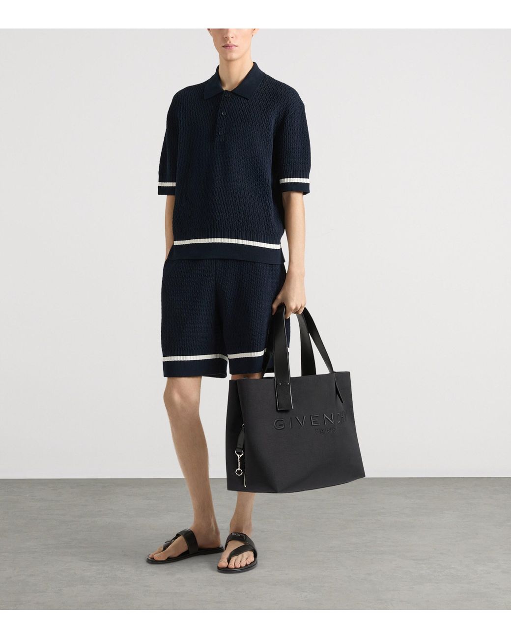 Givenchy Blue Cotton Knitted Bermuda Shorts for men