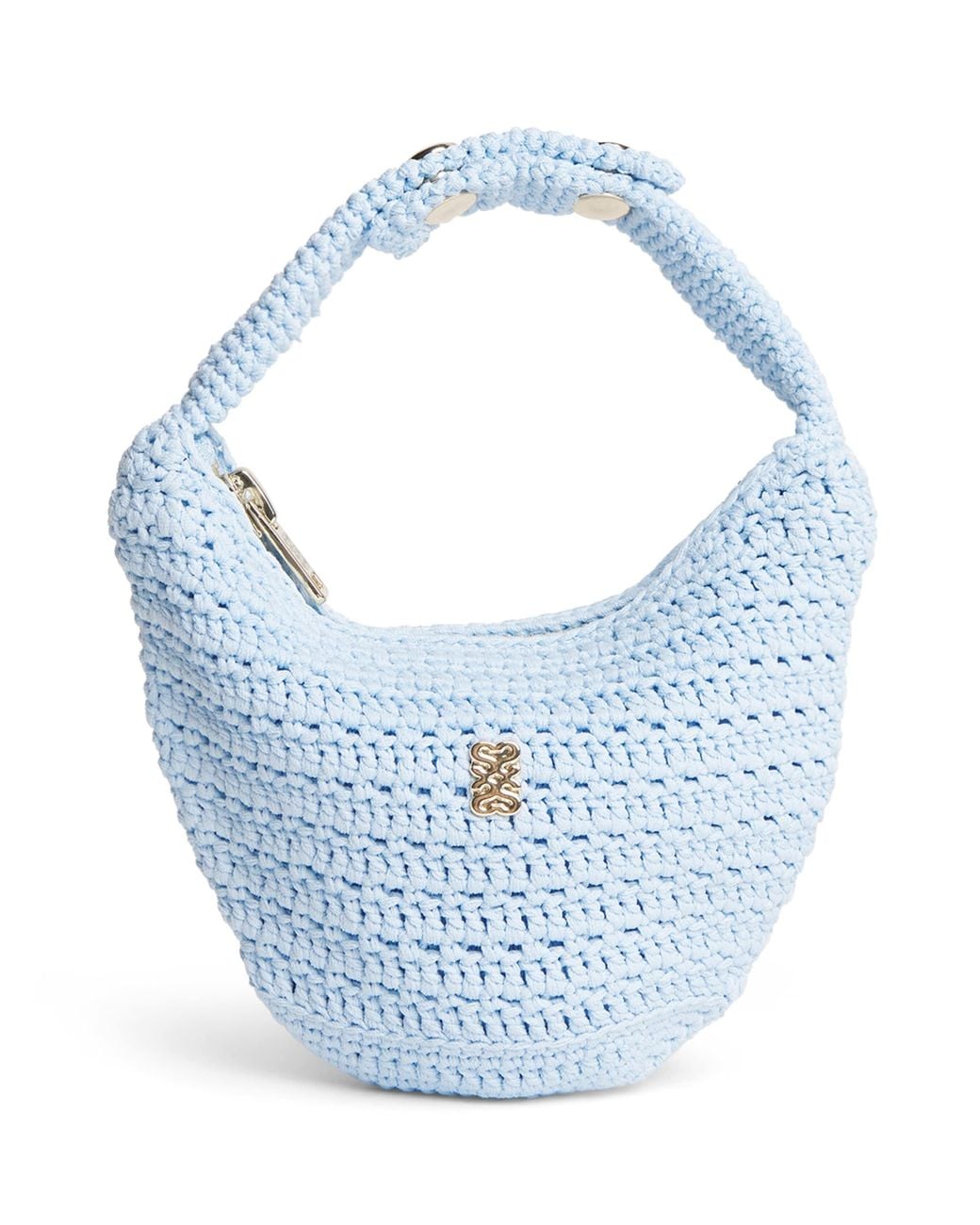 Sandro Blue Crochet Mini Bag