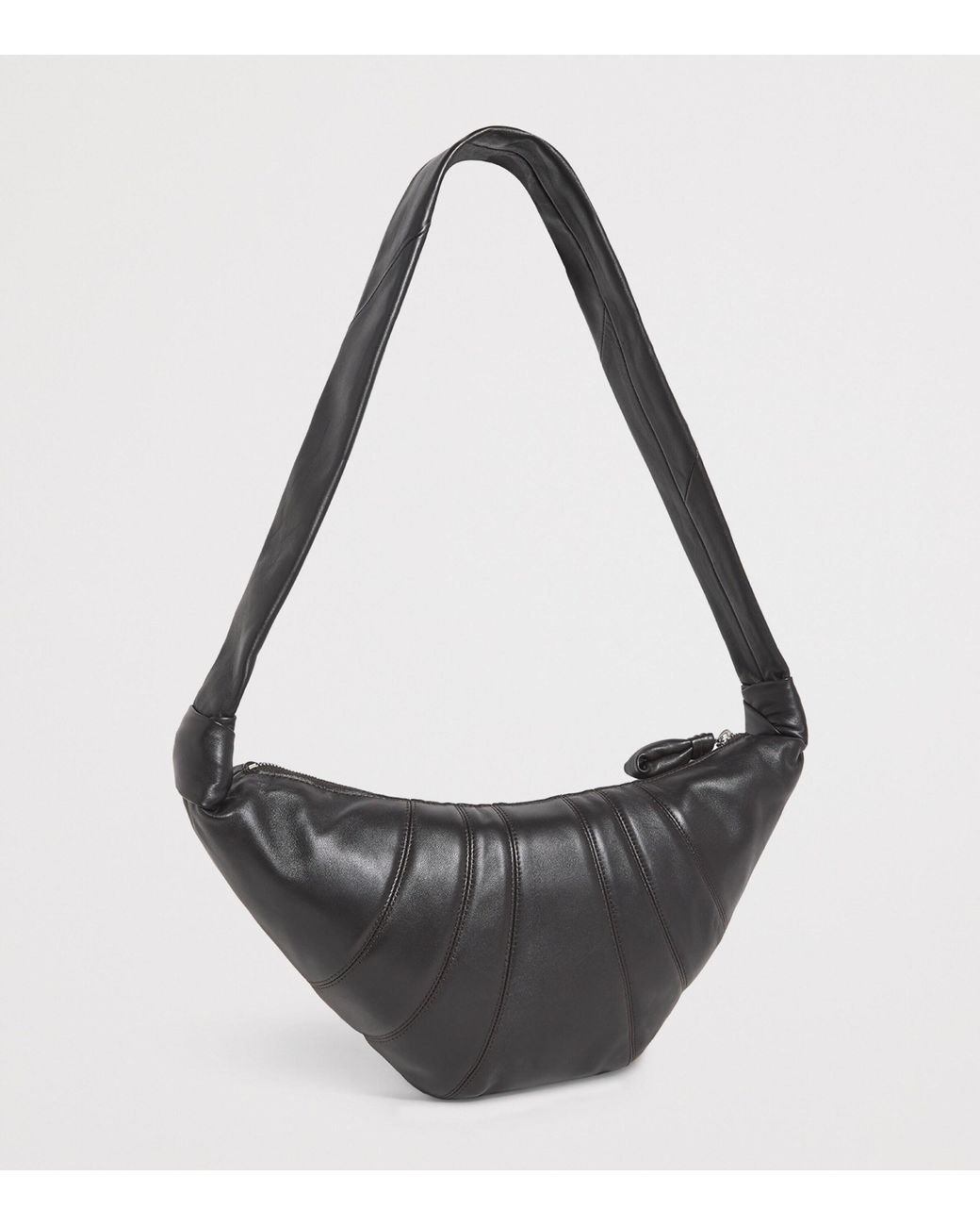 Lemaire Metallic Medium Grained Leather Croissant Shoulder Bag