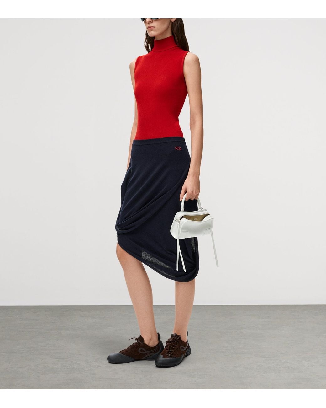 Loewe Red Sleeveless Rollneck Top