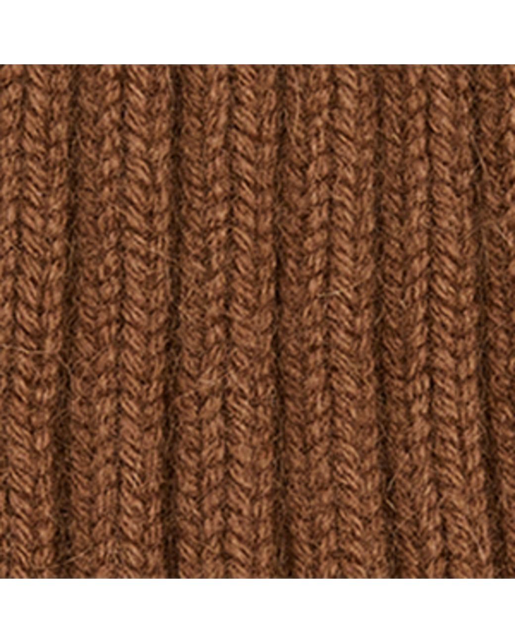 Le Bonnet Brown Wool Ribbed Beanie for men