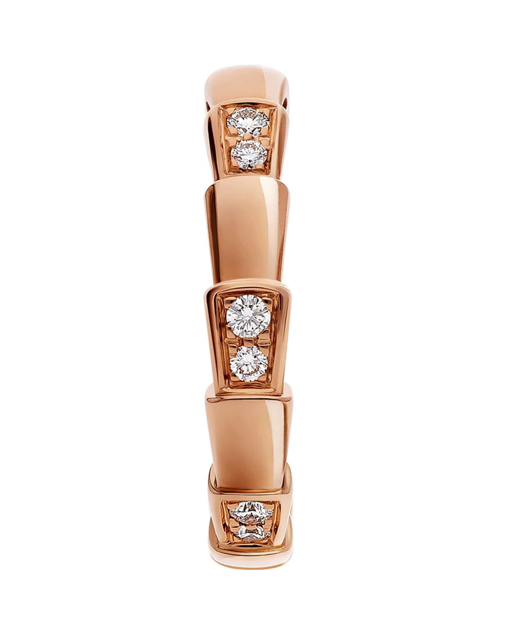 BVLGARI Metallic And Diamond Serpenti Viper Ring
