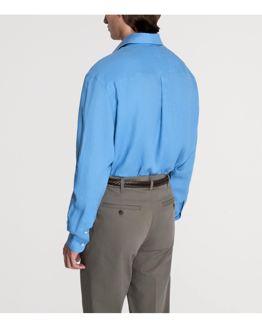 Dunhill Blue Linen Shirt for men