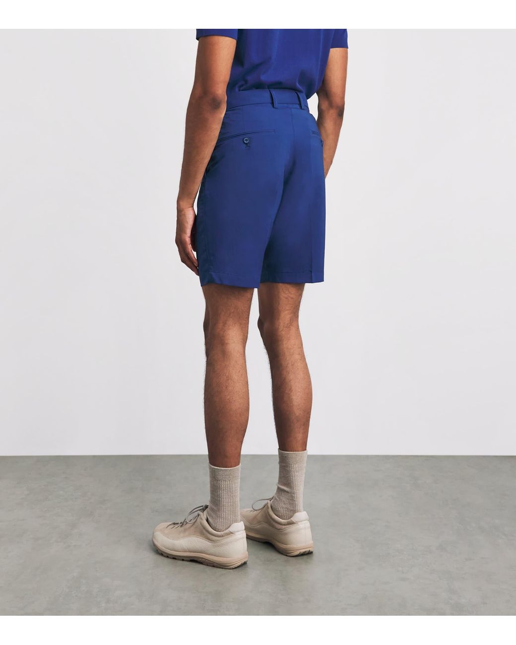 J.Lindeberg Blue Mitch Straight Shorts for men