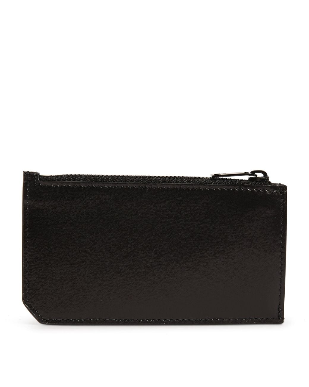 Saint Laurent Black Leather Fragments Monogram Card Holder for men