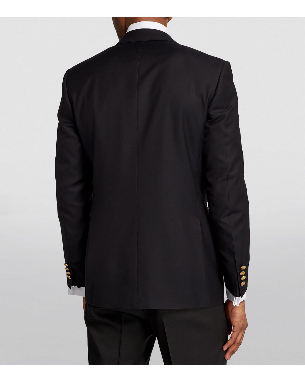 Canali Black Wool Single-Breasted Suit Jacket for men