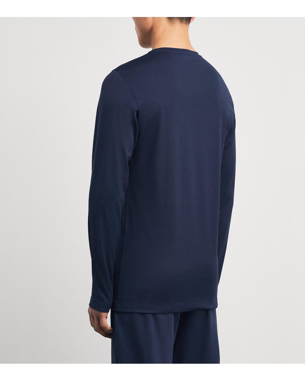 Hanro Blue Cotton Night & Day T-Shirt for men