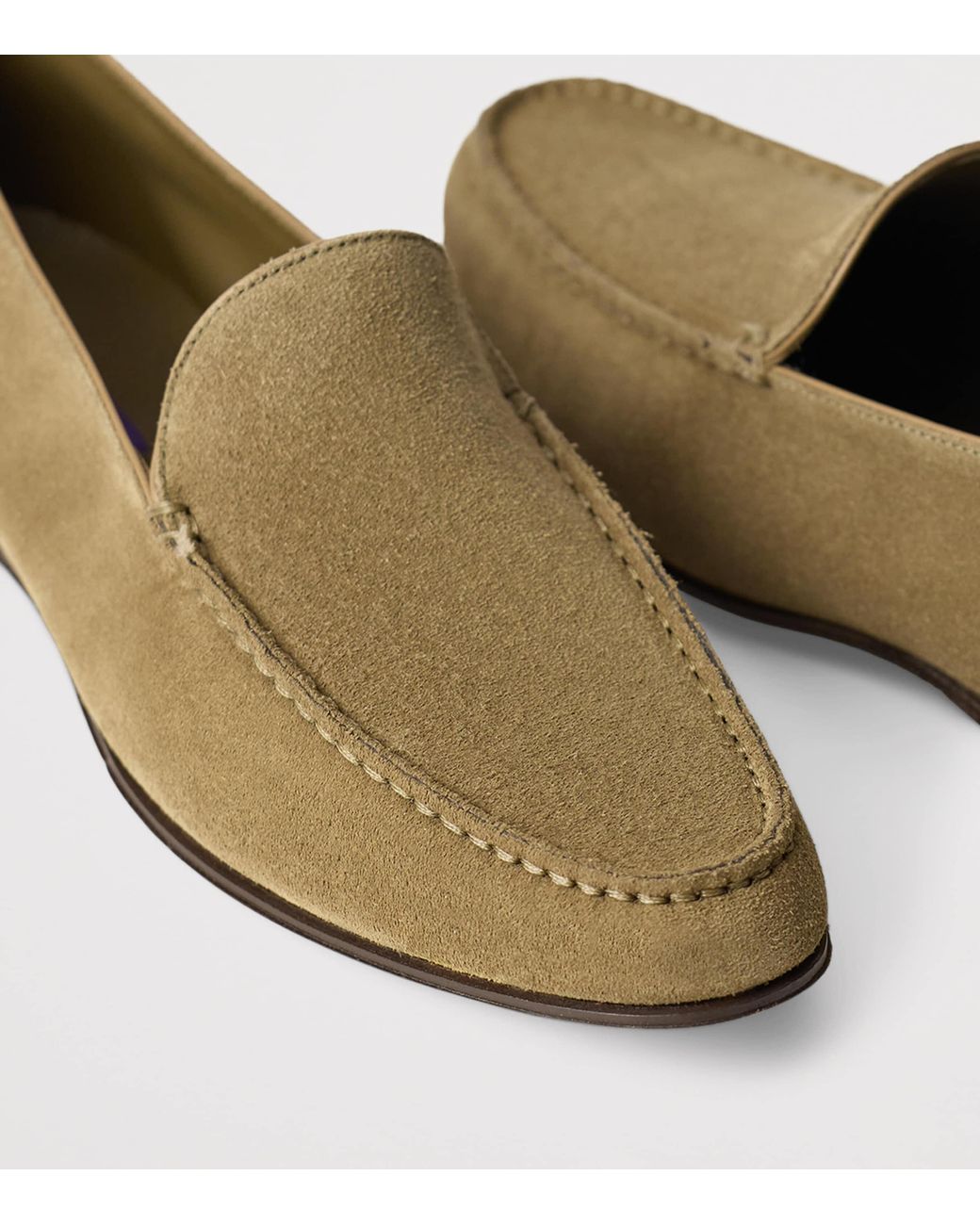 Ralph Lauren Natural Suede Darcey Loafers